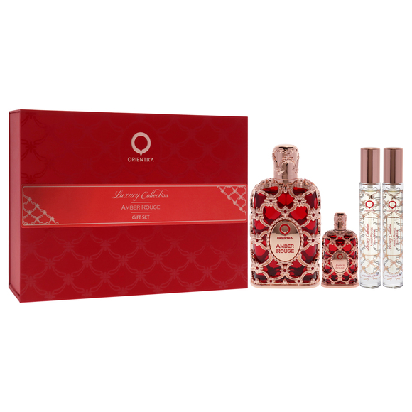 Amber Rouge Orientica 4 Pc 2.7oz EDP Spray, 7.5ml EDP Spray, 2 X 10ml EDP Spray - Picture 3 of 4